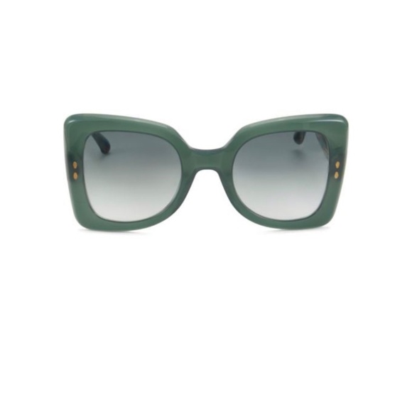 Isabel Marant 52mm square green sunglasses - Picture 2 of 4